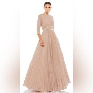 Ieena for Mac Duggal Rose Gold Shimmering Long 30700